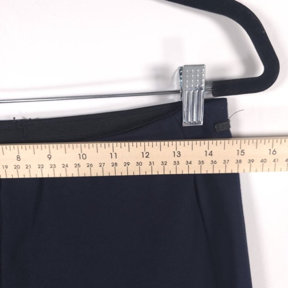 POLO RALPH LAUREN Navy Pull‎ On Dress Pants Ponte Elastic Waist Zip Hem Size 12 - Picture 4 of 12